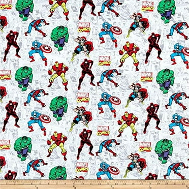 Marvel Power héros de bandes dessinées Pop 100% Coton Tissu Fat Quarter